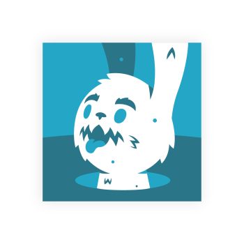 Peeping Bunny Blue Limited Print