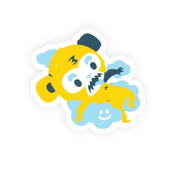 Floating Monkey Sticker