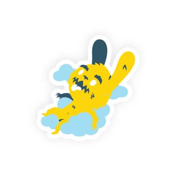 Floating Bunny Sticker